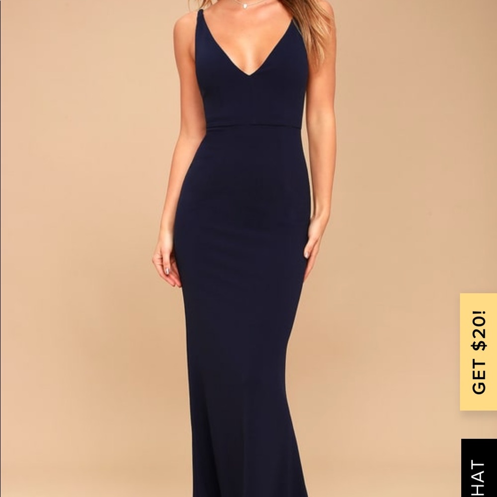 Melora navy blue sleeveless maxi dress